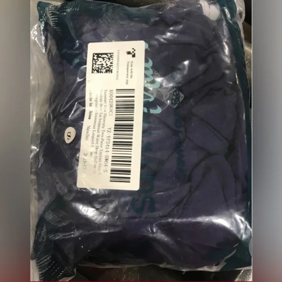 Maternity One Shoulder Bow Tie Bathing Suit Water Drop Back Pregnancy Small Blue - Picture 6 of 6